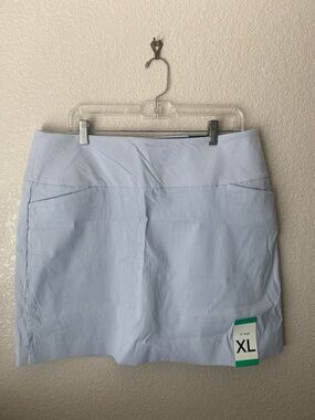 S.C. & Co Tummy Control Coral Print Skort XL/Blue Stripe (CLOSET CLEAR OUT)